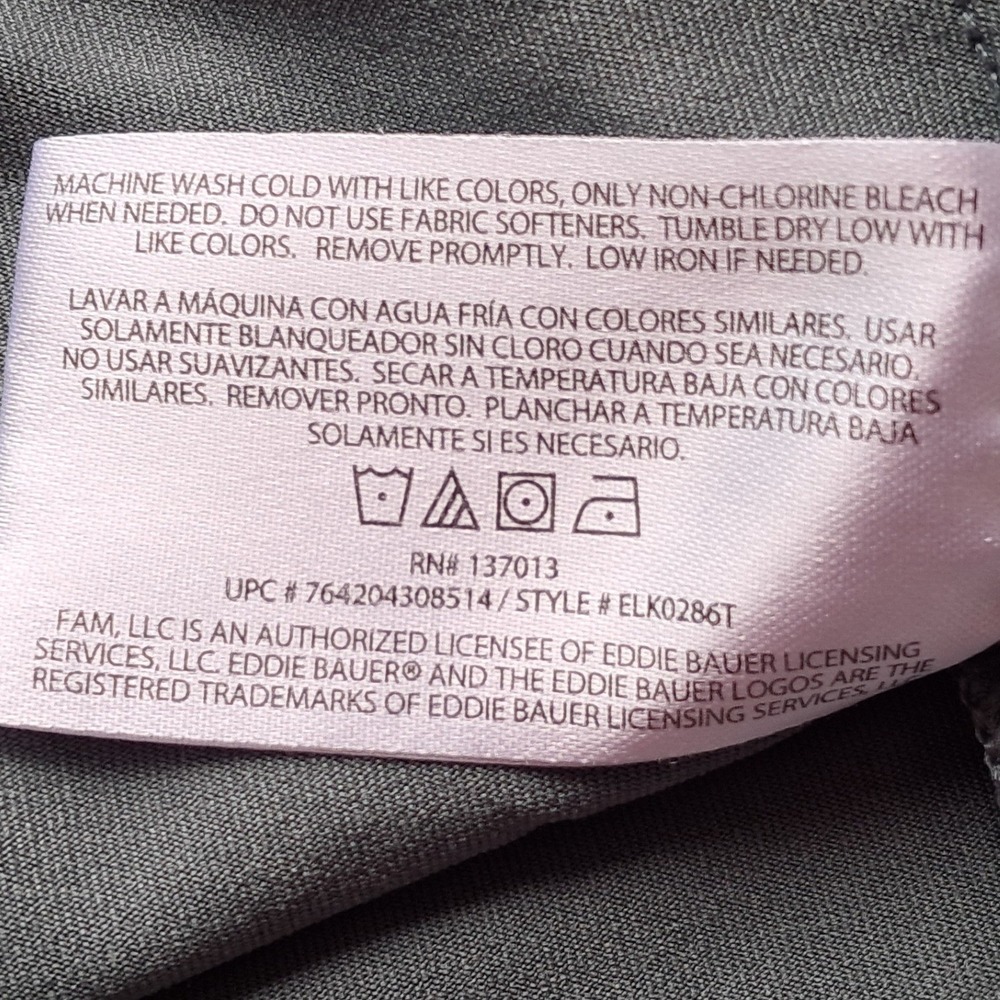 Eddie Bauer Travex Skort Womens Large "Olive" Gray Blue Hiking Travel Active - Picture 8 of 8